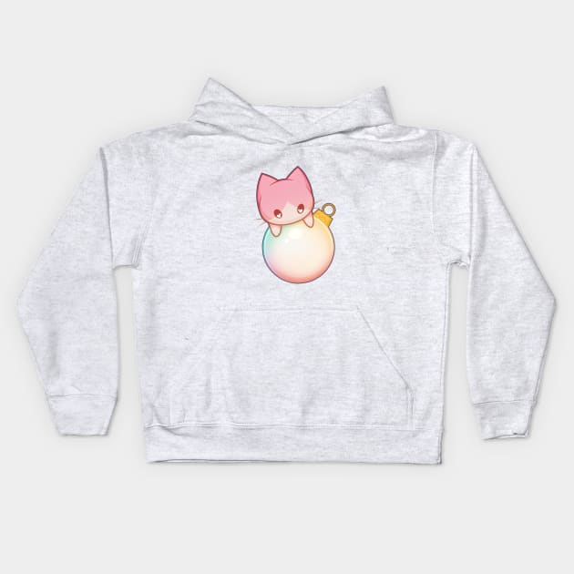 Bauble Cat Kids Hoodie by Everything A Cat